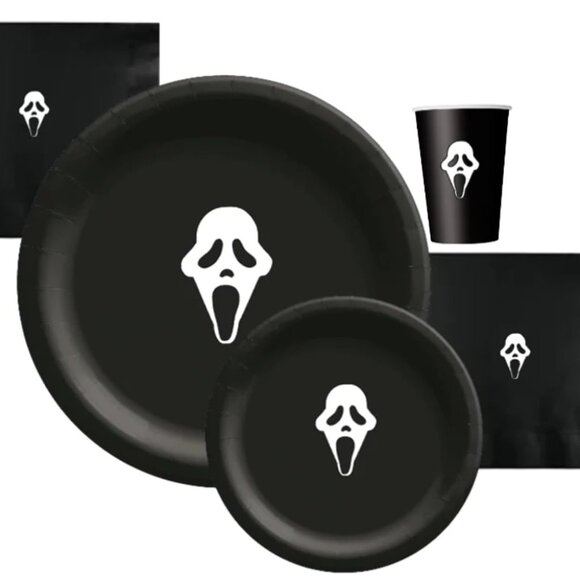 Halloween Ghost- Screamz Party Plates-Cups-napkins set of 60 piece - Picture 3 of 3